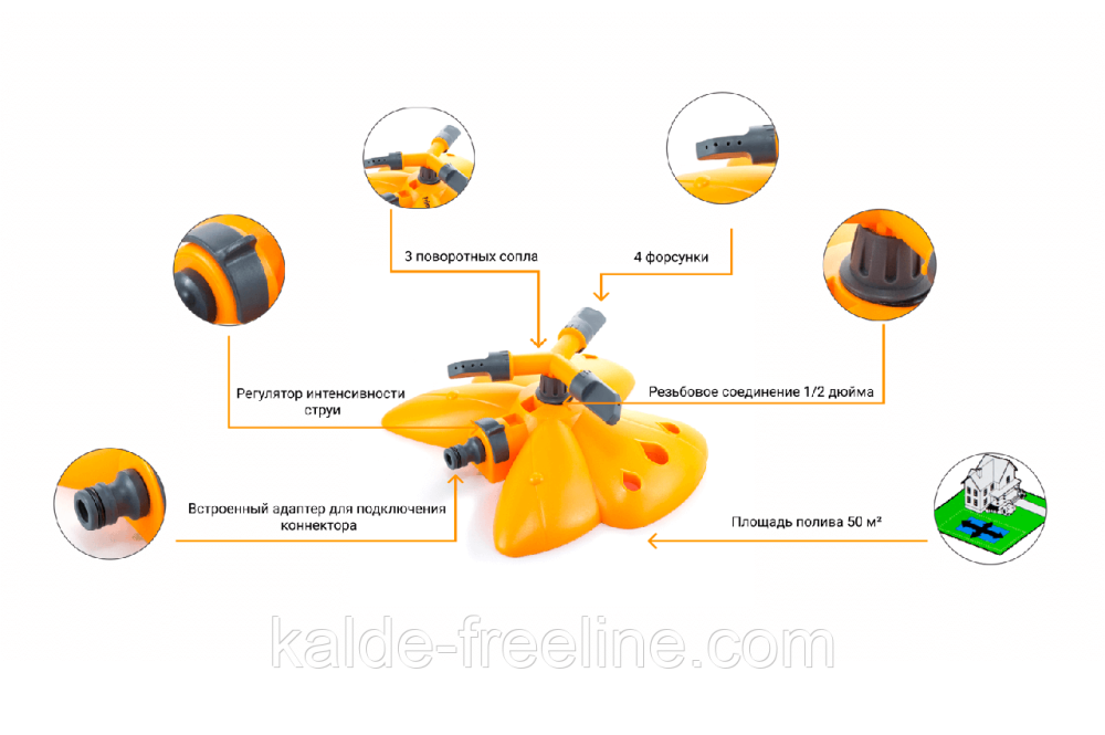Дощувач Presto-PS зрошувач круговий Метелик (8107) Харьков - изображение 2