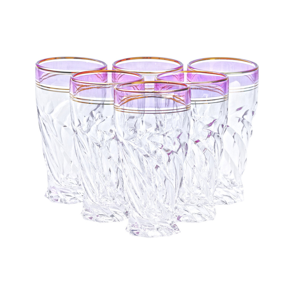Рожеві високі стакани 6 шт по 250 мл Київ - фото 1