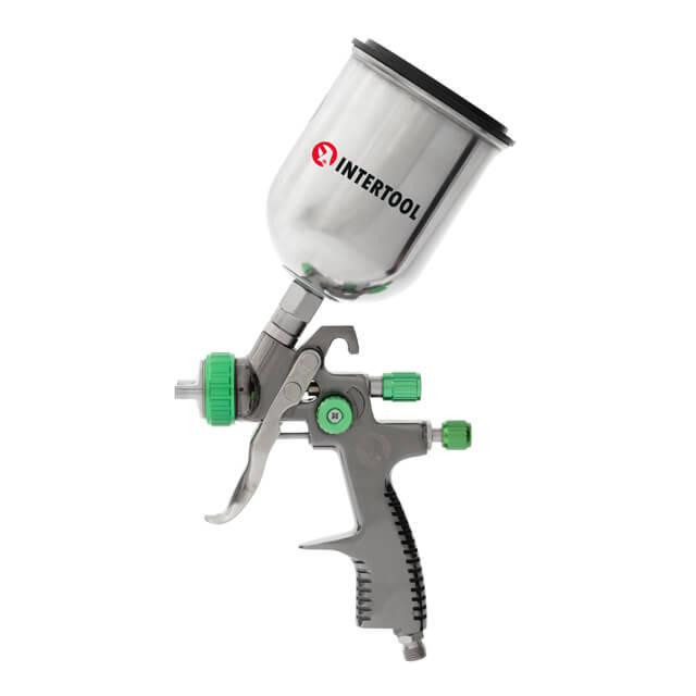 Фарбопульт пневматичний LVLP GREEN, професійний, форсунка: 1,3 мм, верхній металевий бачок: 600 мл, 1,5 бар INTERTOOL PT-0131 Киев - изображение 10