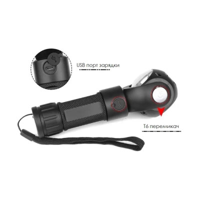 Фонарь Quantum worklight Transformer 5W LED+COB з USB (QM-FL2020) Винница - изображение 11