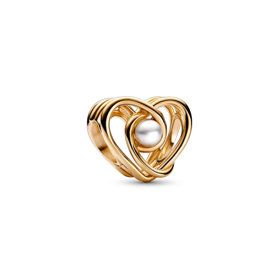 Серебряный шарм Пандора Закрученое сердце с жемчужинойMasterSem Киев - изображение 1