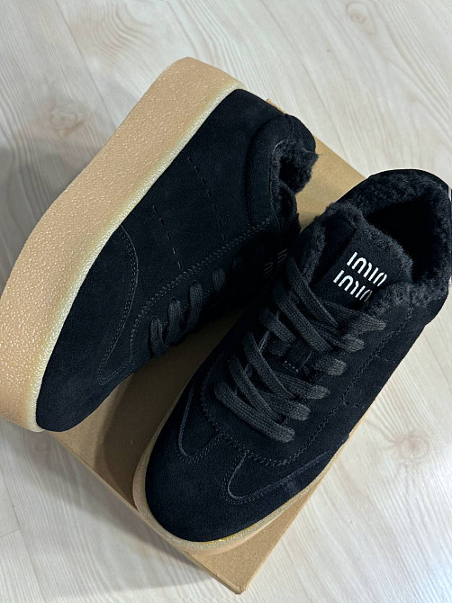 Кеды женские Hengji 633-1 утепленные замшевые на меху черные, 37, 23,5 см Киев - изображение 18