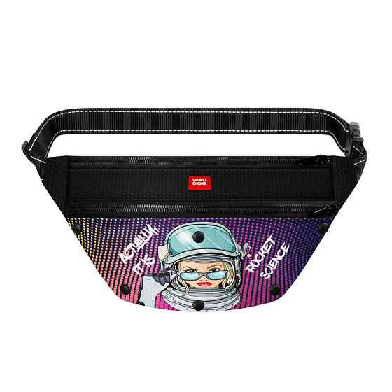 Поясна сумка-бананка WAUDOG Family для корму та аксесуарів, малюнок "Космос. Ракетобудування" Вінниця
