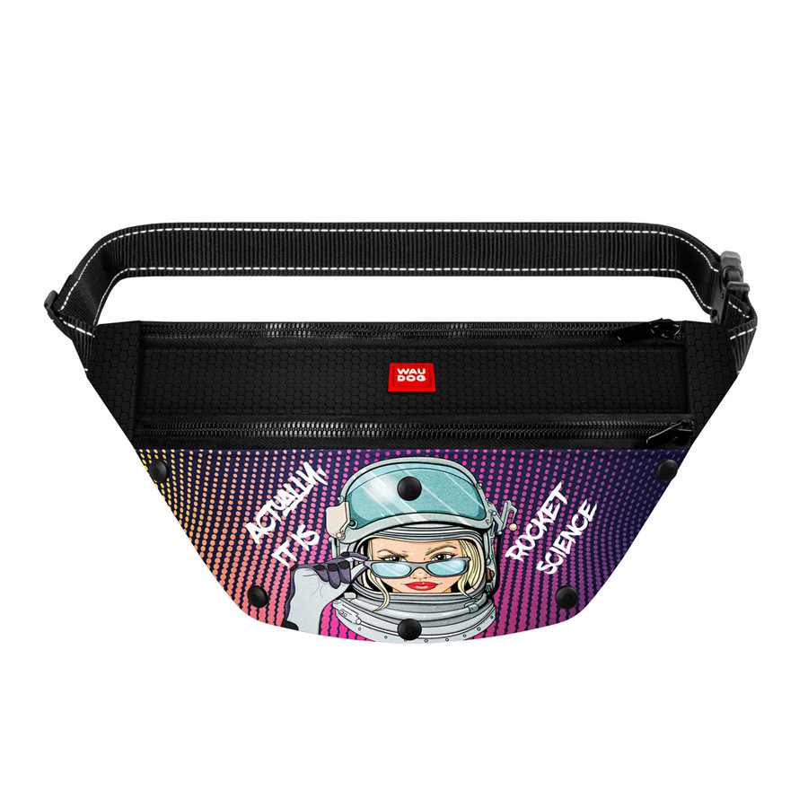 Поясна сумка-бананка WAUDOG Family для корму та аксесуарів, малюнок "Космос. Ракетобудування" Вінниця - фото 1