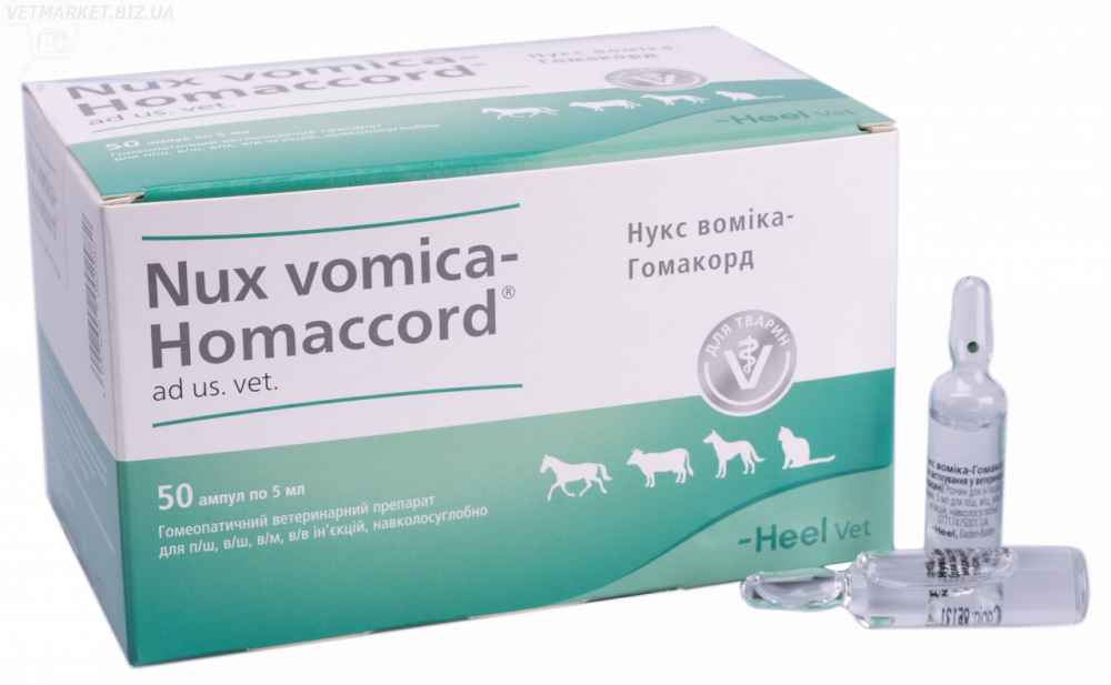 Nux vomica-Homaccord (Нукс Воміка-Гомакорд) ветеринарний) 5 мл №5, Heel (термін до 30,10,2028 р) Вінниця - фото 1