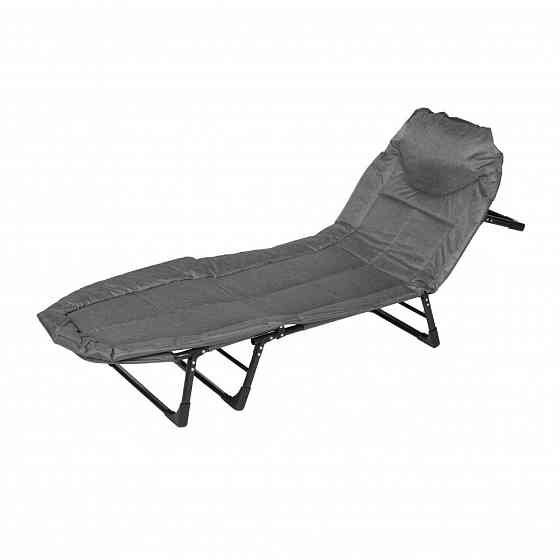 Шезлонг лежак кровать раскладная Bonro B2002-4 темно-серый раскладачка Киев