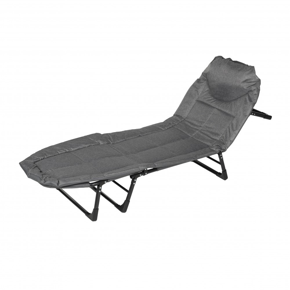 Шезлонг лежак кровать раскладная Bonro B2002-4 темно-серый раскладачка Киев - изображение 6