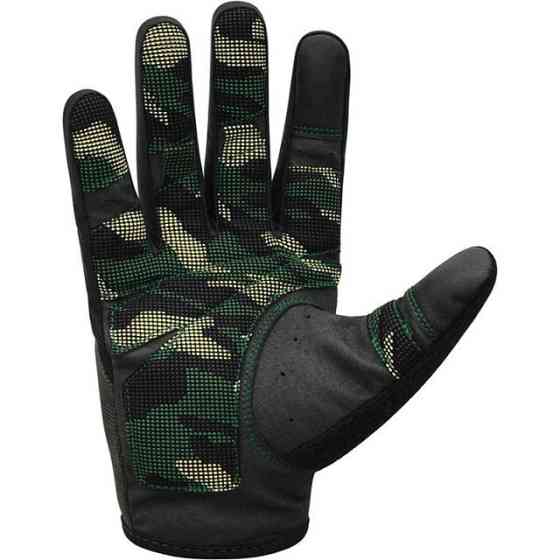 Рукавички для фітнесу RDX T2 Touch Screen Friendly Full Fingerf Army Green S Каменское