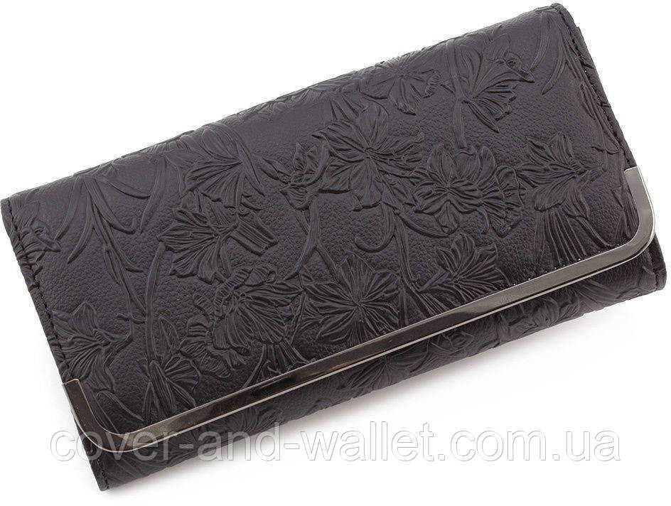 Недорогий жіночий гаманець на магнітній застібці чорного кольору Kivi Київ - фото 3