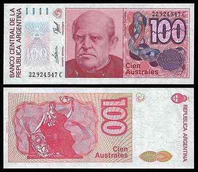 Аргентина/Argentina 100 Austral 1985-89 Pick 327b UNC Полтава