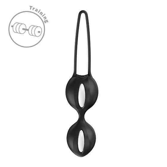 Вагінальні кульки Fun Factory SMARTBALLS DUO Black, 2 шт, діаметр 3,2 та 3,6 см Sex Aura Київ