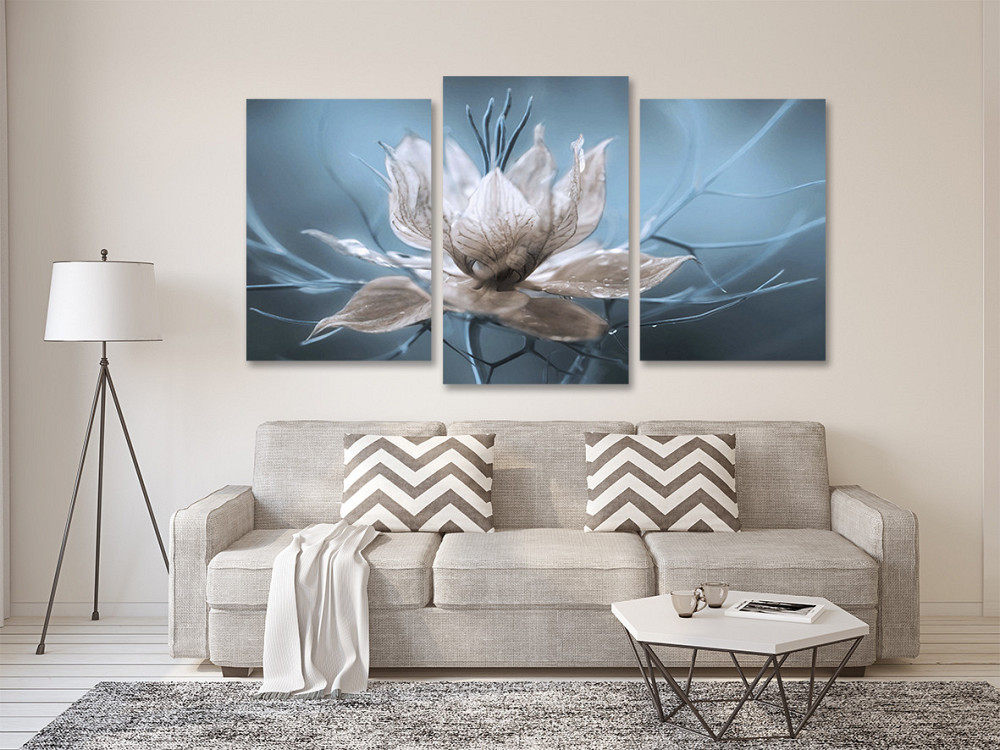 Модульна картина у вітальню/ спальню Біла квітка Art-519_3 70x130 см Київ - фото 2