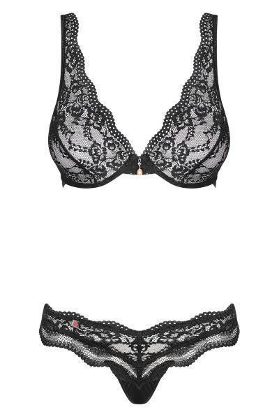 Комплект кружевной Obsessive Luvae черный, S/M Sex Aura Киев - изображение 3