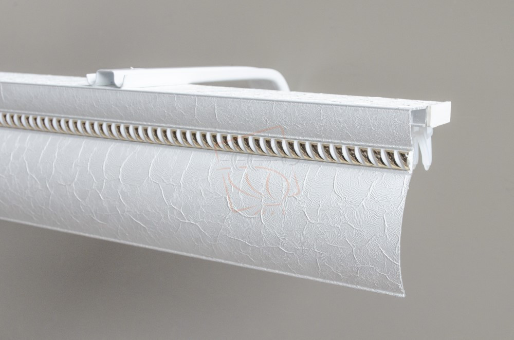 Алюмінієвий карниз БР-12 Білий креш, молдинг на вибір Бровари - фото 1