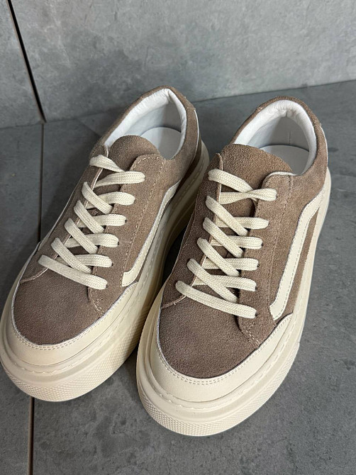 Кеди жіночі Hengji 707-8 замшеві на високій платформі бежеві, 36, 23,5 см Київ - фото 6