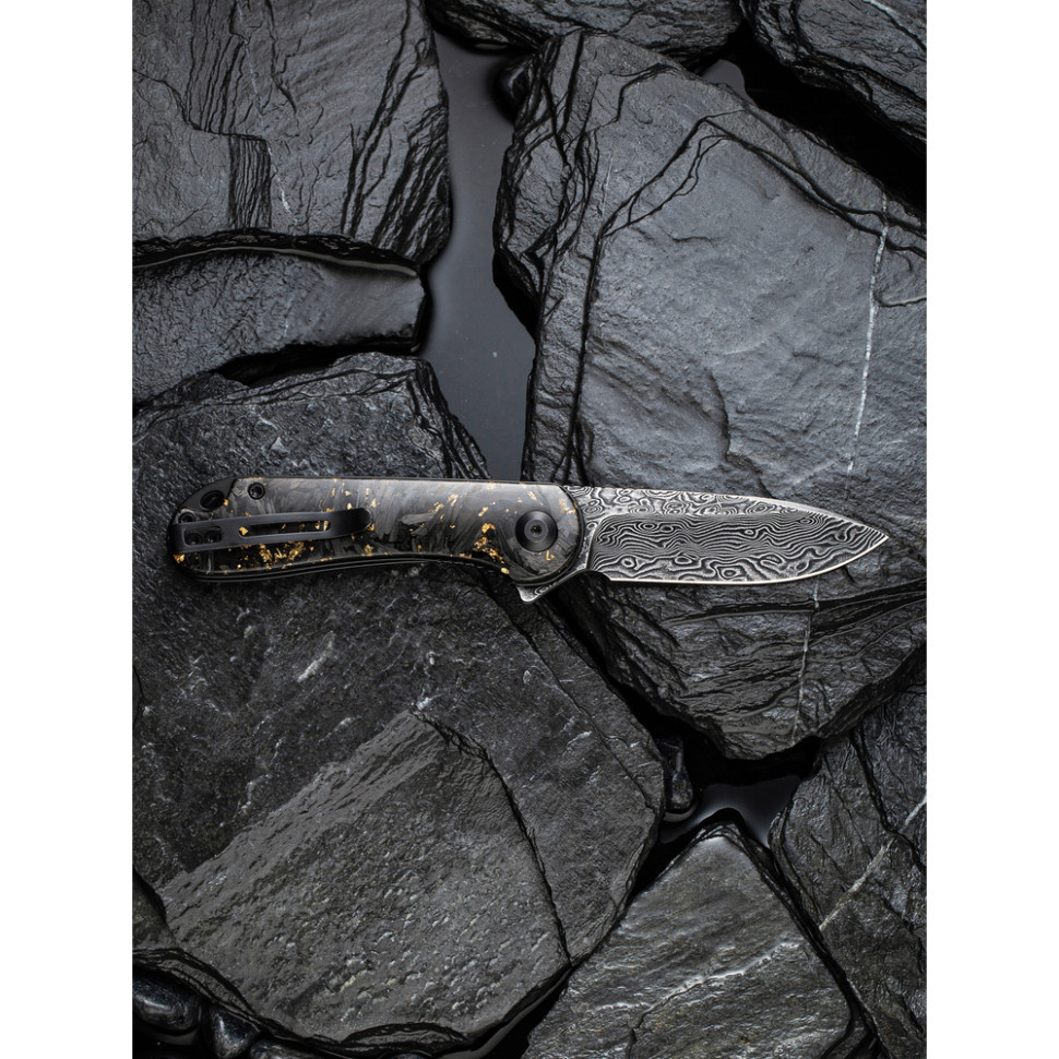Ніж складаний кишеньковий Civivi Elementum, (7.5 см) Damascus / Carbon Fiber сірий Киев - изображение 16