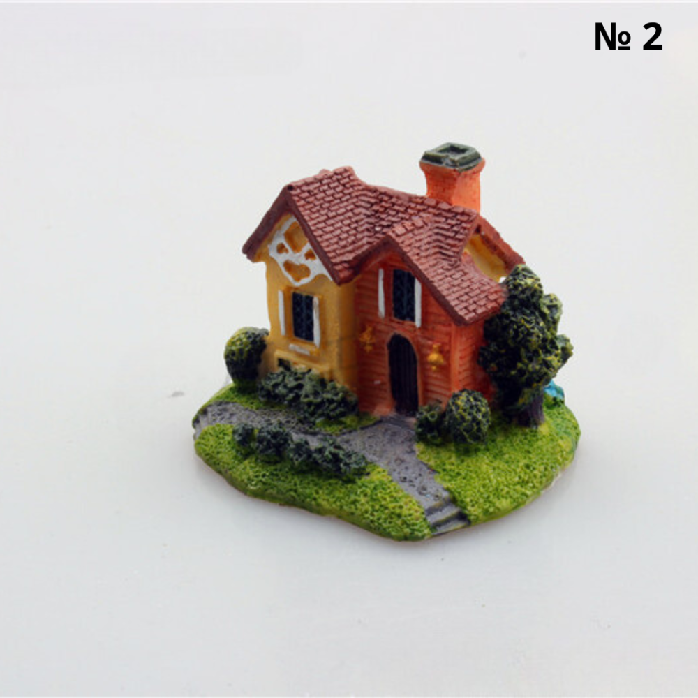 Миниатюрные домик  из полистоуна для мини-сада, флорариума, микроландшафта, миниатюры, песочного стола Будиночок №2 Одесса - изображение 1