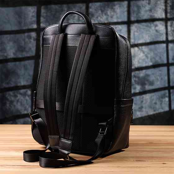 Городской рюкзак унисекс из натуральной кожи Vintage 23046 Черный Киев