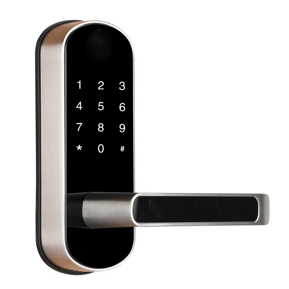 Замок біометричний автономний Trinix TRL-5107BTF Silver Right з Bluetooth, зчитувачем відбитків пальців і карт Mifare (65-00025) Киев - изображение 6
