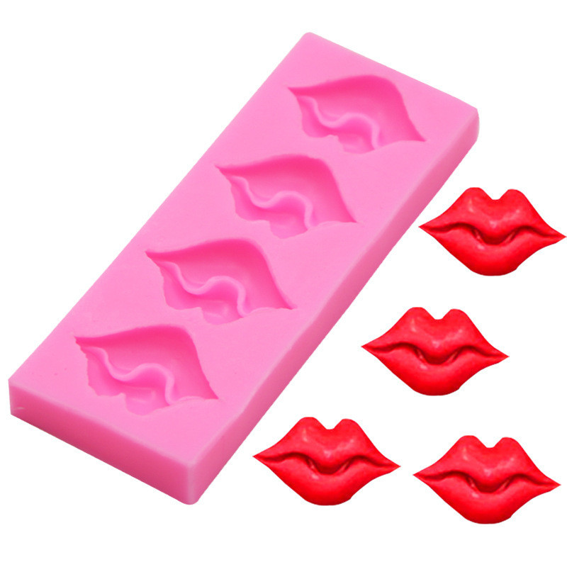 Молд силиконовый Губы 125 на 50 мм розовый Киев - изображение 6