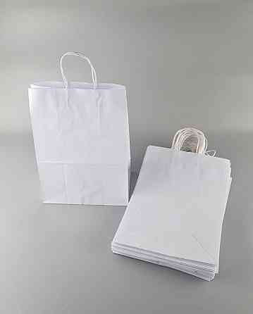 Пакет паперовий білий з ручками 36*25*11см білий 25 шт Харків