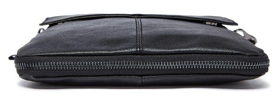 Кожаный мужской мессенджер Vintage 14884 Черный Киев - изображение 5