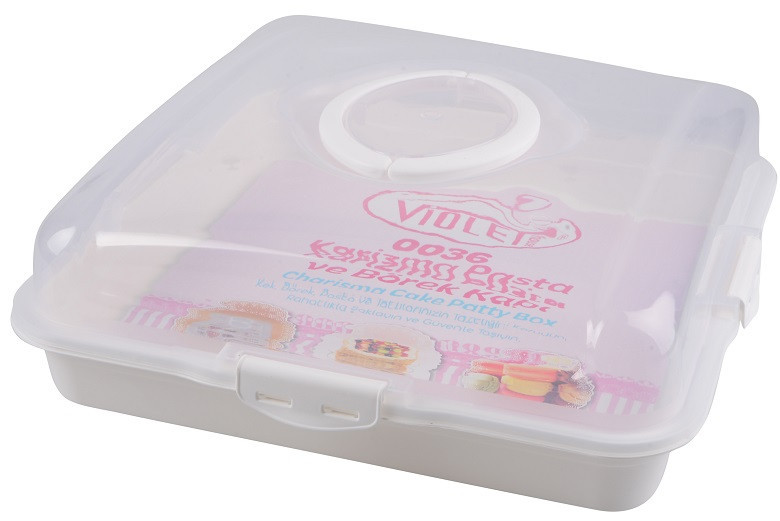 Тортівниця Violet House 0036 Каризма White 13х38х38 см (6900231) Київ - фото 1