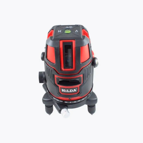 Лазерний рівень Hilda LS-050, 5 ліній 6 точок, акумулятор, червоний лазер, нивелір для будівництва та ремонту Київ - фото 1