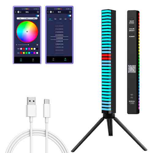 Музыкальный LED-светильник эквалайзер 32 LED 3D с Bluetooth, АКБ, тренога D-10-RGB Киев