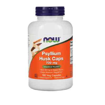 Трави Now Foods Подорожник (Псиліум), Psyllium Husks, 700 Мг, 180 Капсул (NOW-05973) Вінниця