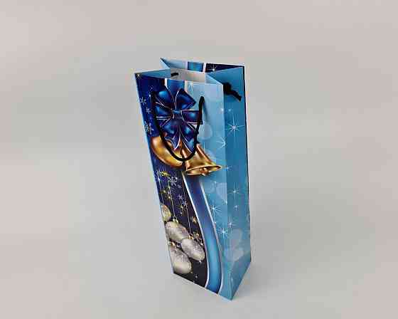 Пакет новогодний  бумажный под  бутылки-007 (12 шт) Харьков