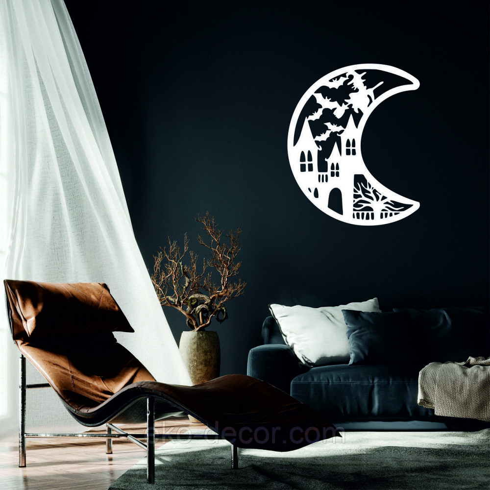 Декоративне настінне Панно «Хеллоуїн», Декор на стіну 50*40 см, Білий Київ - фото 1