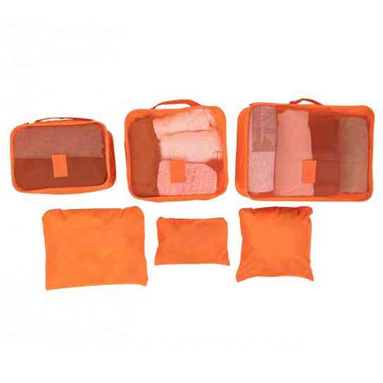 Набір дорожніх органайзерів 6 шт. CD-677 Колір: оранжевий Київ