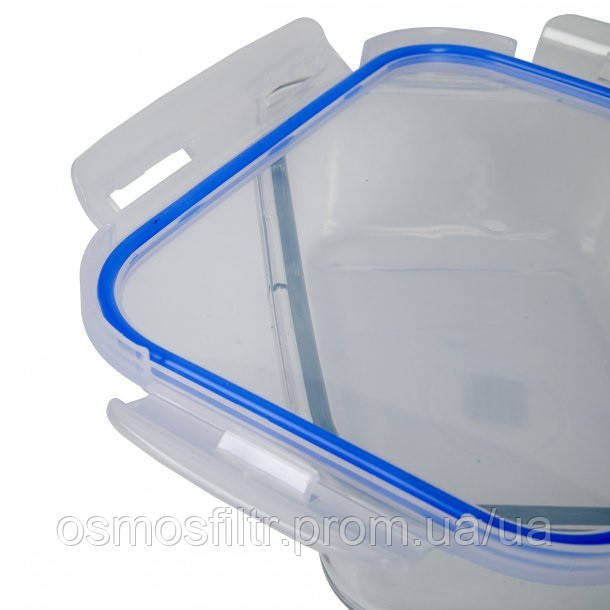 Контейнер для хранения продуктов Axentia 1000 мл стеклянный прямоугольный прозрачный (133022) Киев - изображение 2