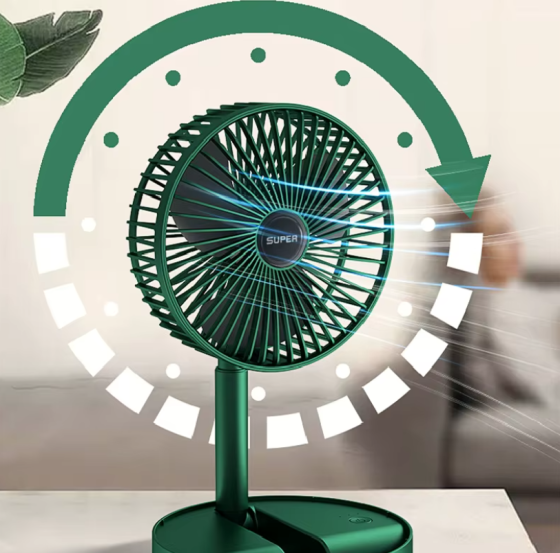 Складаний Настільний Вентилятор Акумуляторний Folding Storage Fan USB 36 см, 3 режими обдування Одеса