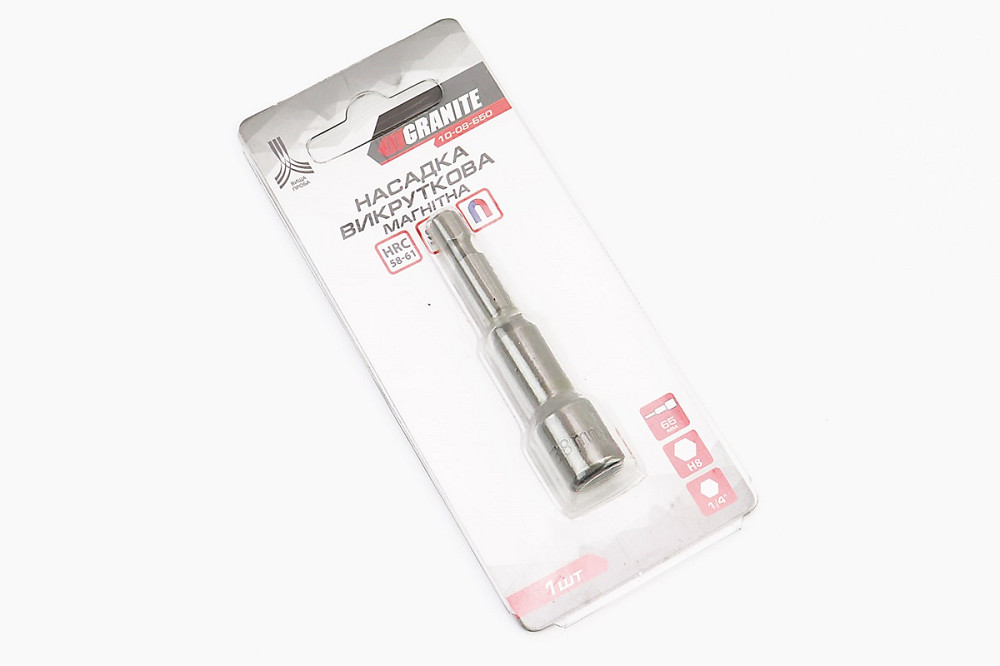 Головка торцева 6-гранна 1/4" H8 CrV 10-08-650 Київ - фото 2