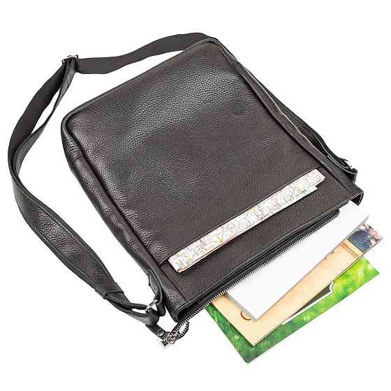 Сумка SHVIGEL 11080 з натуральної шкіри Чорна Київ