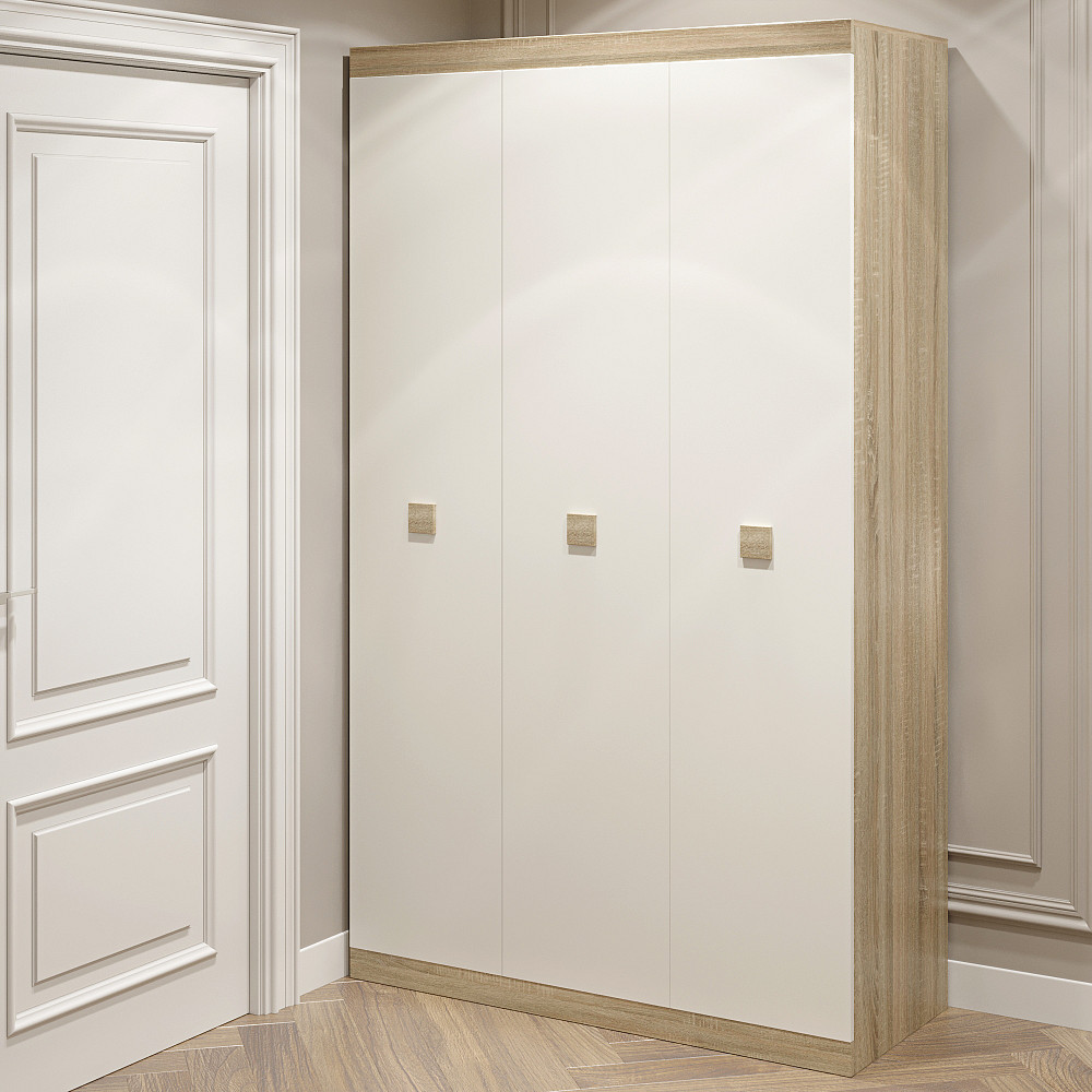 Шкаф 3-х дверный Эверест Соната-1200 дуб сонома + белый (DTM-2293) Днепр - изображение 3