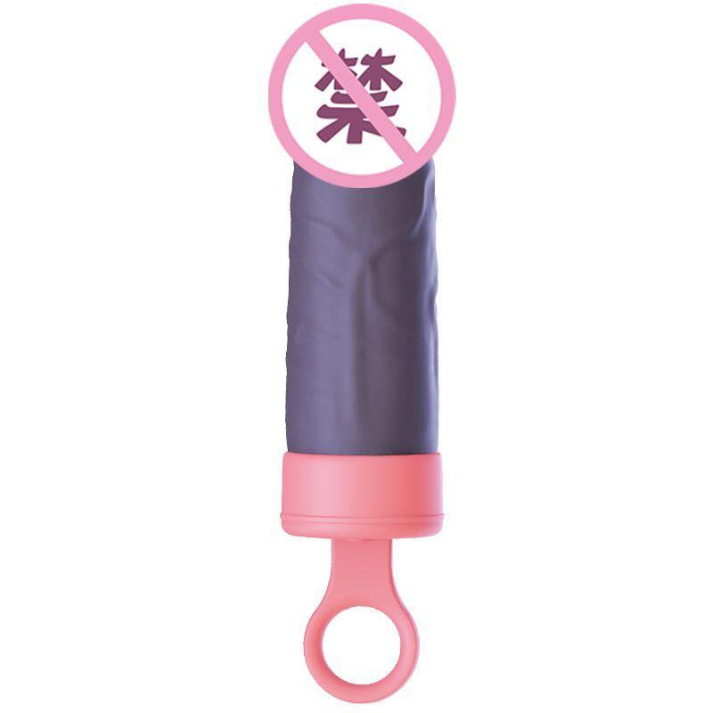 Вібратор CuteVibe Teddy Pink (Black Dildo), реалістичний вібратор під виглядом морозива Sex Aura Київ - фото 3