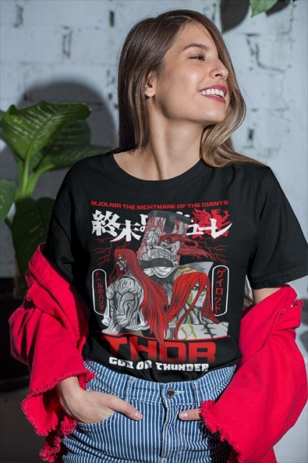 Футболка для мальчика аниме Аниме Манга Тхор Рагнарок оверсайз (рост от 165 до 180 ) Черний AnimeJ0299m Днепр - изображение 3