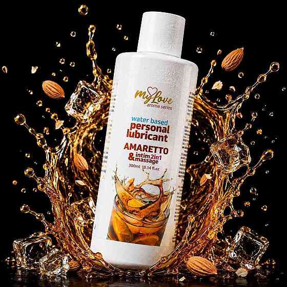 2в1 лубрикант та масажний гель - MyLove Aroma Series Intim&Massage Amaretto, 300 мл Sex Aura Київ