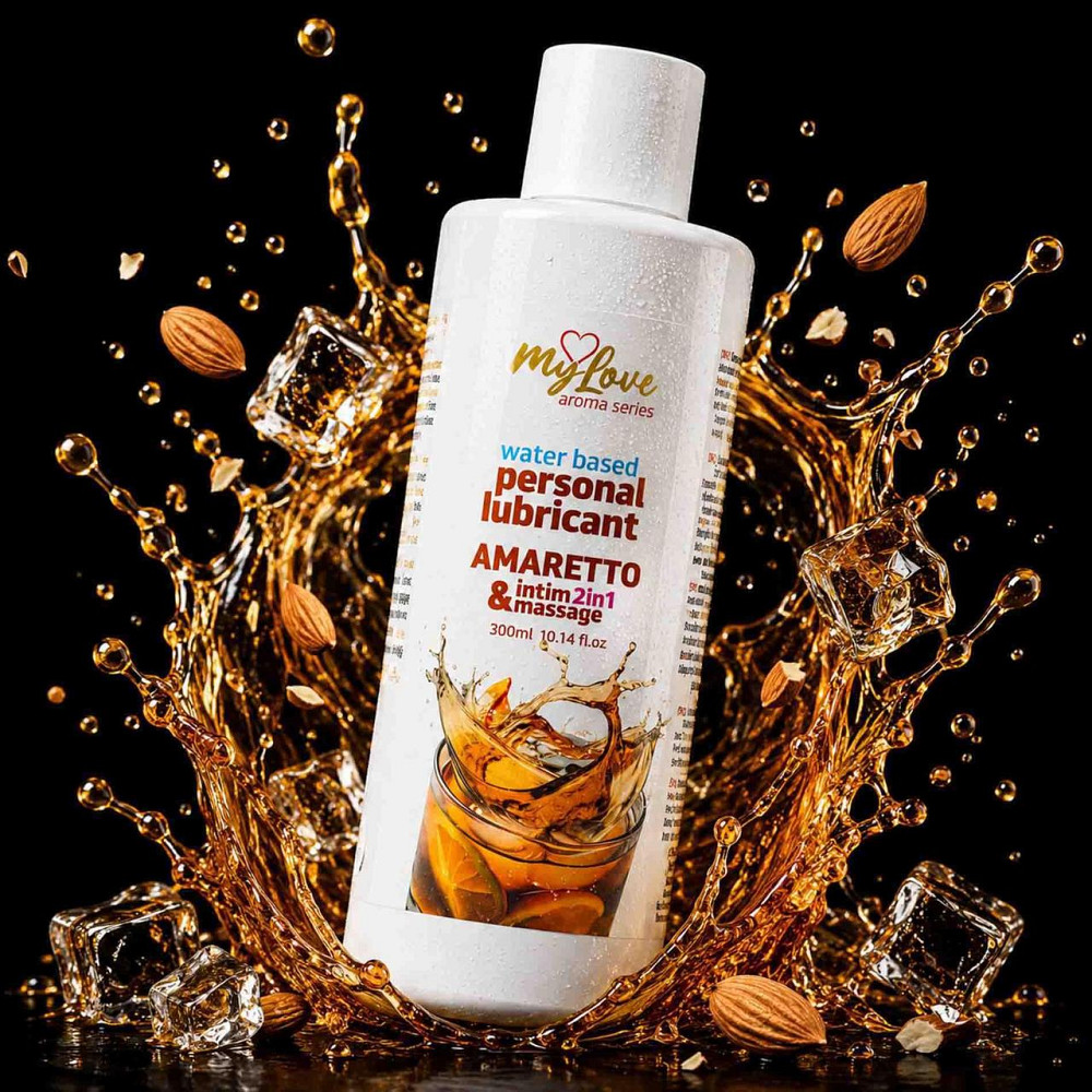2в1 лубрикант та масажний гель - MyLove Aroma Series Intim&Massage Amaretto, 300 мл Sex Aura Київ - фото 2