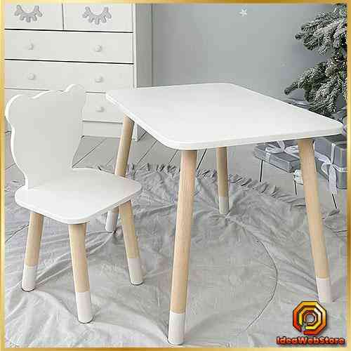 Детская красивая мебель столик и стульчик для ребенка, набор детской мебели столик и стульчик детский белый Киев