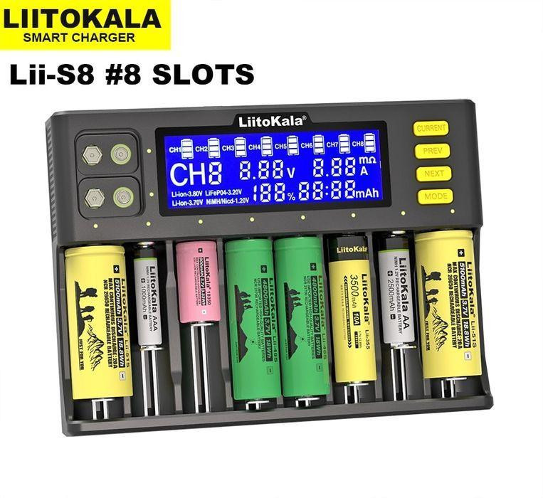 Зарядний пристрій Liitokala Lii-S8 (на 10 каналів) з блоком живлення Вінниця - фото 6