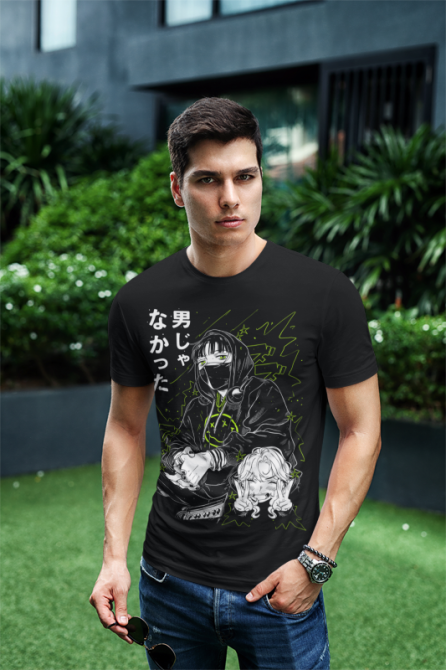 Футболка для хлопчика з аніме принтом Мітсукі Кога Йурі Нев оверсайз (зріст від 165 до 180) Чорний AnimeJ0788m Дніпро - фото 4