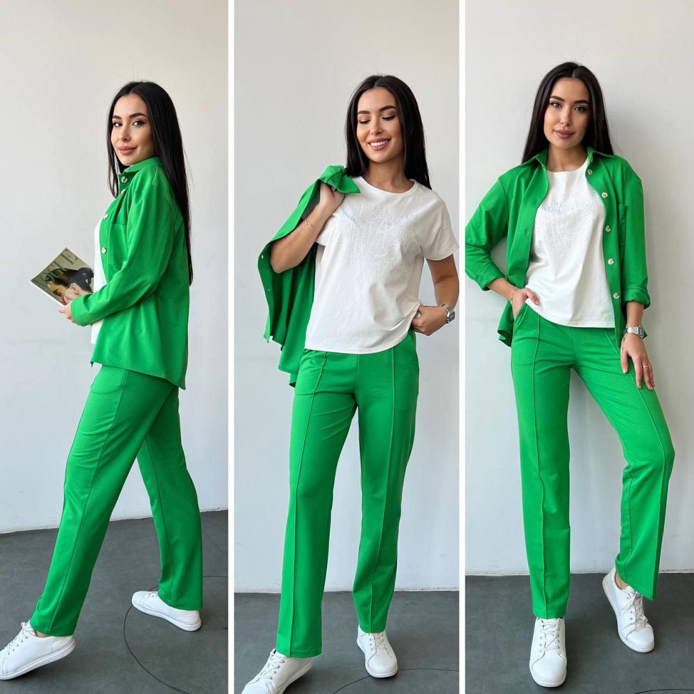 Женский костюм тройка с брюками двунитка.  42-56р Киев - изображение 1