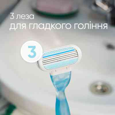 Набор косметики Gillette Станок для бритья Venus Smooth + 2 сменных лезвия + Гель для бритья Satin Care Алоэ Вера 75 мл (8700216077217) Винница