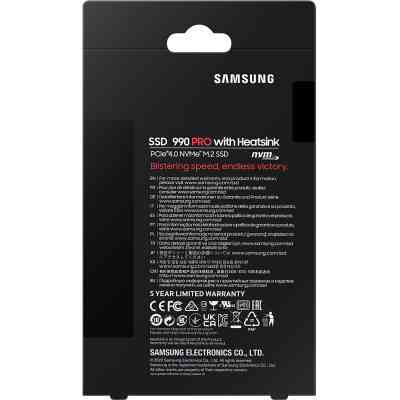 Накопитель SSD M.2 2280 1TB 990 PRO with Heatsink Samsung (MZ-V9P1T0CW) Винница