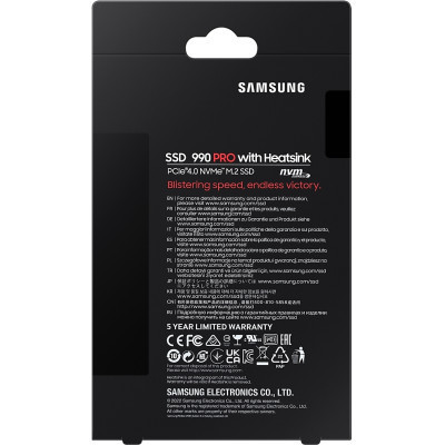 Накопитель SSD M.2 2280 1TB 990 PRO with Heatsink Samsung (MZ-V9P1T0CW) Винница - изображение 5