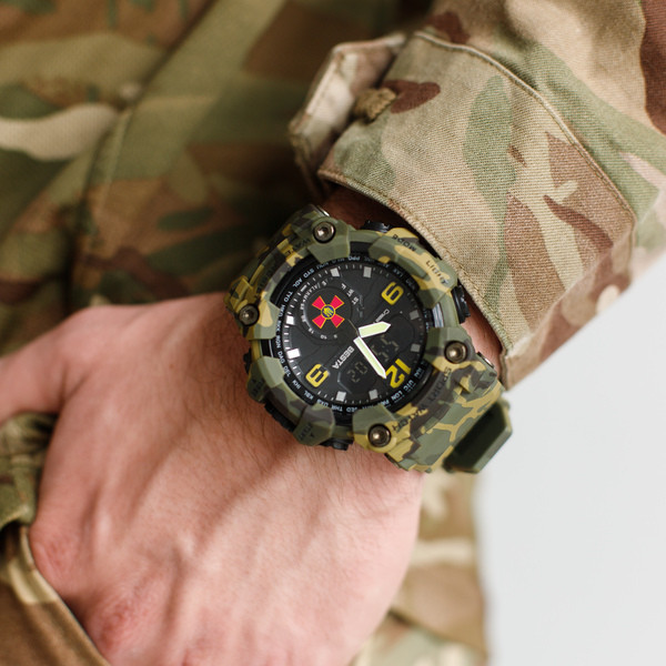 Часы мужские водостойкие тактические Skmei Brave ЗСУ Камуфляж Киев - изображение 4